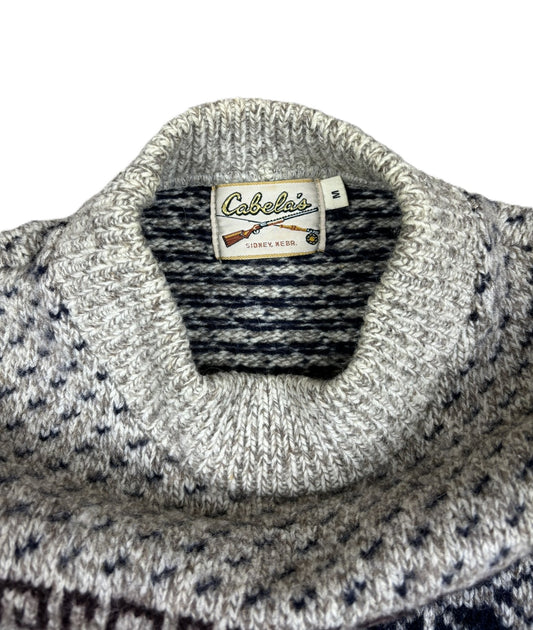 Vintage 90's Hockey Fair Isle Nordic Jumper M