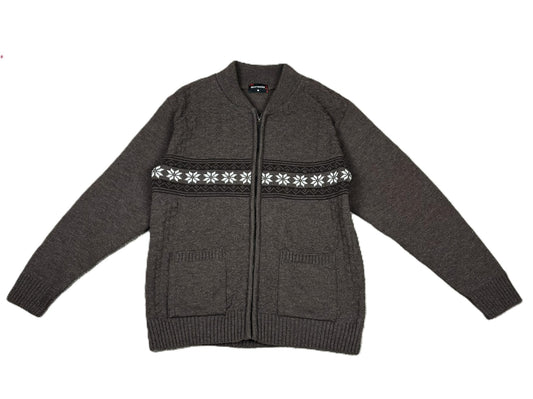 Retro Fair Isle Guv'Nor Zip Up Cardigan M