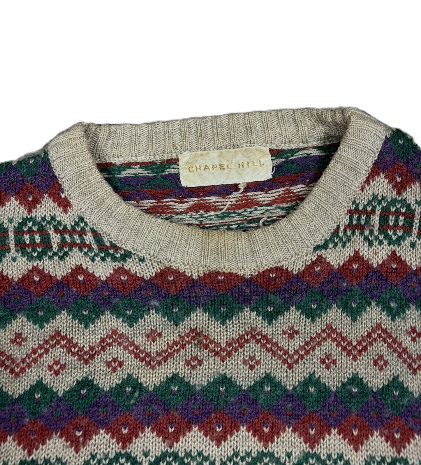 90's Vintage Coogi-Styled 'Chapel Hill' Jumper