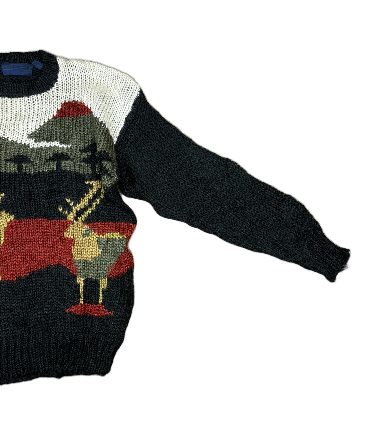 Vintage 'Cross Woods' Ugly Knitted Winter Jumper M