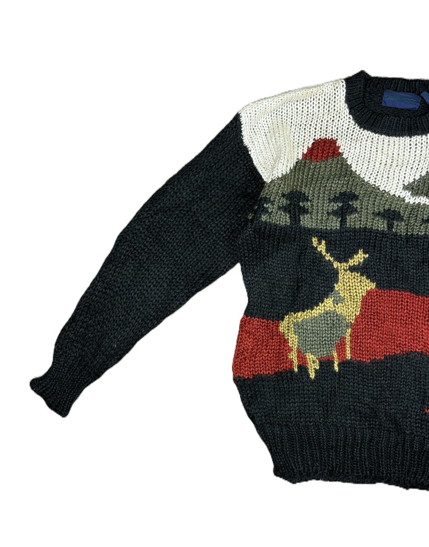 Vintage 'Cross Woods' Ugly Knitted Winter Jumper M