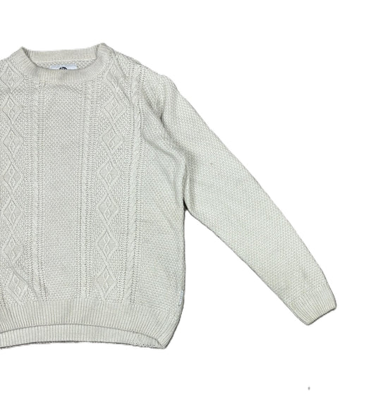 Cream BRANDED 'Nordam' Cable Knit Jumper L