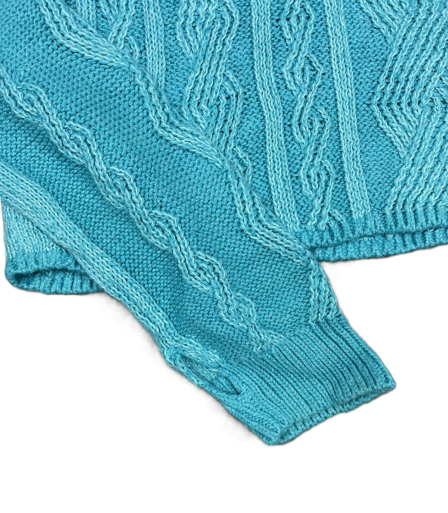 Vintage Aqua Ivivva Cowl-neck Cable Knit Sweater