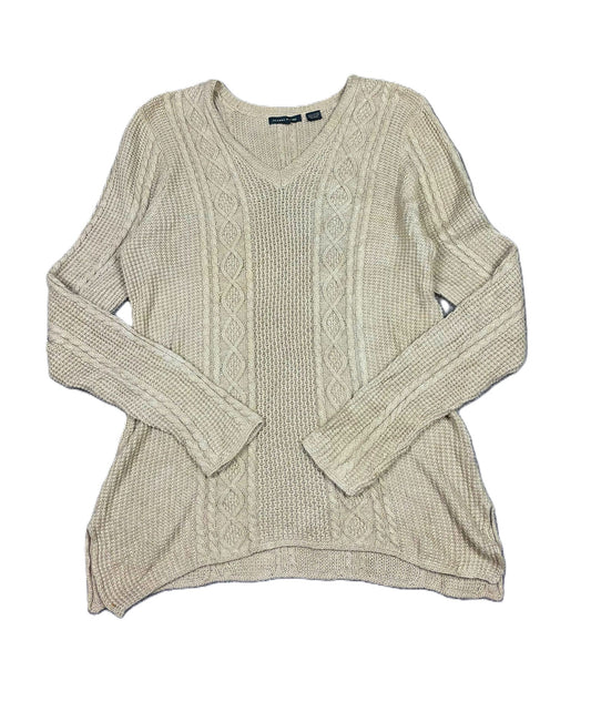Jeanne Pierre Vintage Beige Cable Knit Sweater L