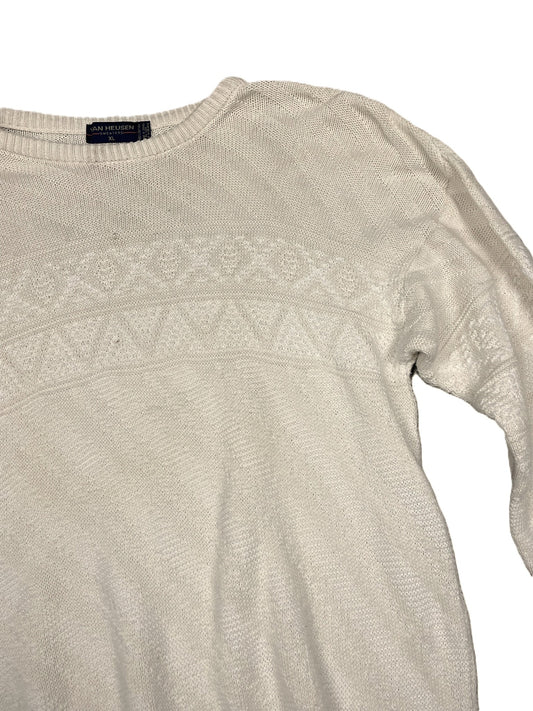 Vintage VAN HEUSEN Cream Cable Knit Sweater XL